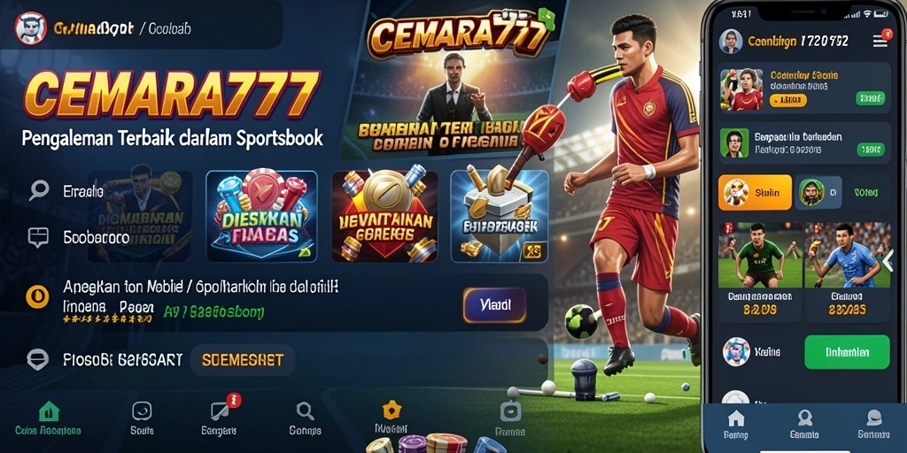 Tampilan utama gameplay aplikasi Sportsbook CEMARA777 yang menarik.