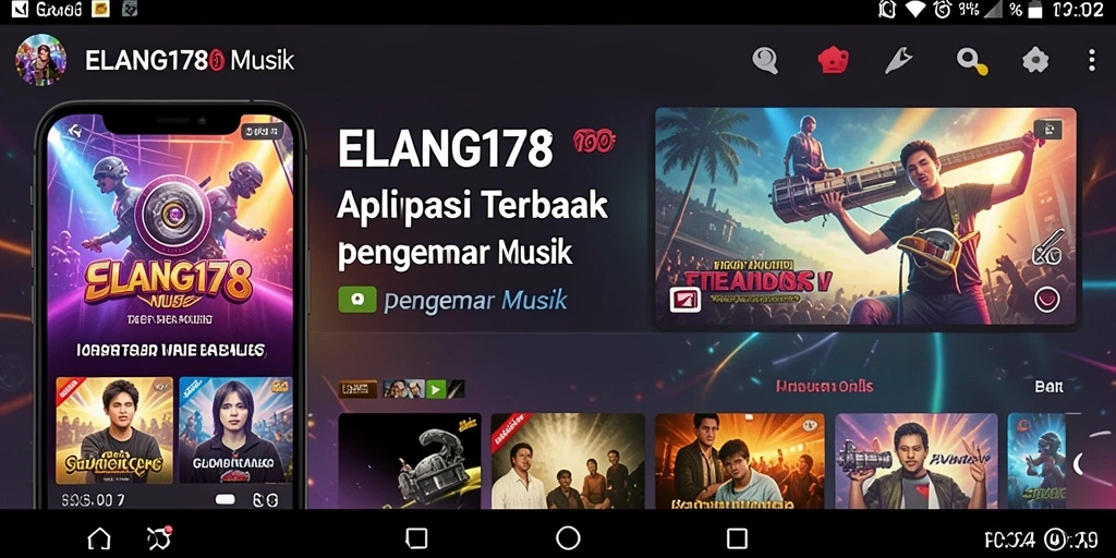 Tampilan gameplay ELANG178 dengan antarmuka musik yang menarik.