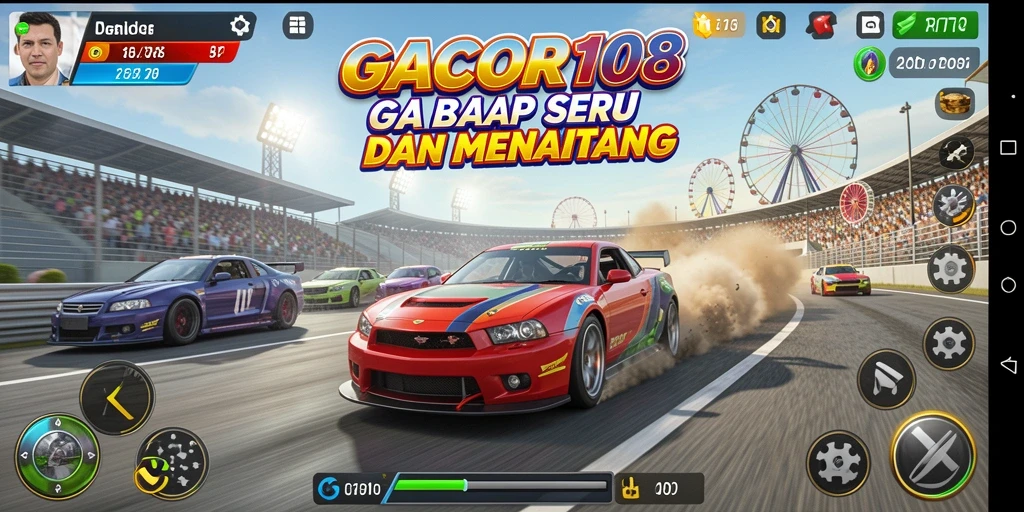 Tampilan aksi balap seru dalam GACOR108 yang mengasyikkan.