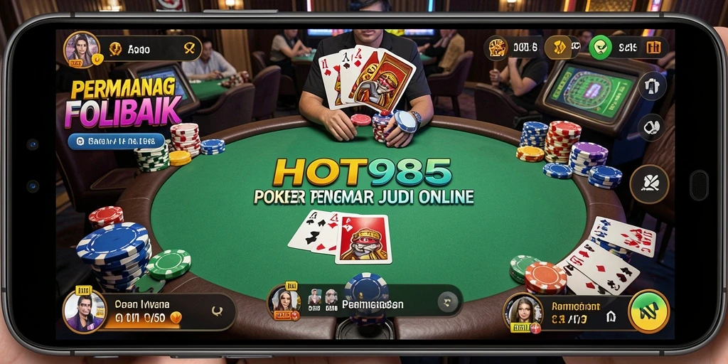 Gameplay poker seru dengan berbagai jenis permainan dan turnamen.