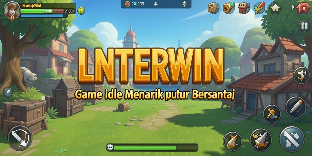 Tampilan gameplay LNTERWIN dengan mekanisme Idle yang menarik.