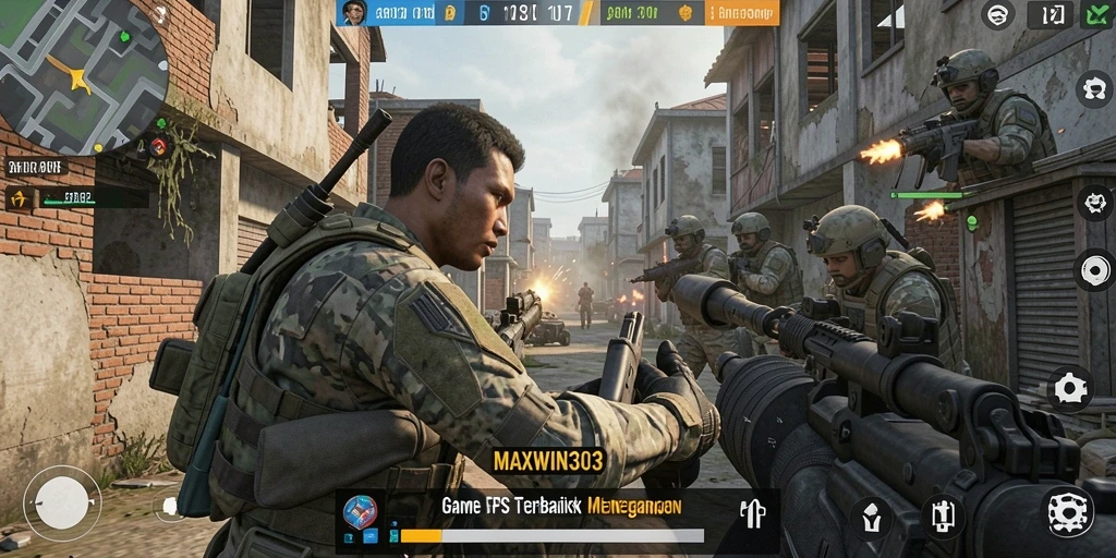 Gameplay intens MAXWIN303 dengan aksi tembak-menembak yang seru.