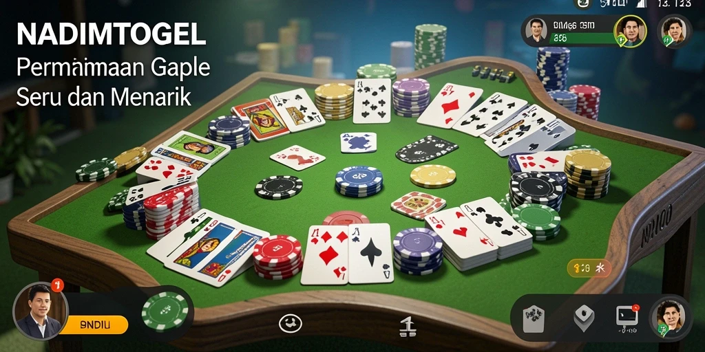 Screenshot gameplay seru NADIMTOGEL yang menampilkan momen permainan Gaple.