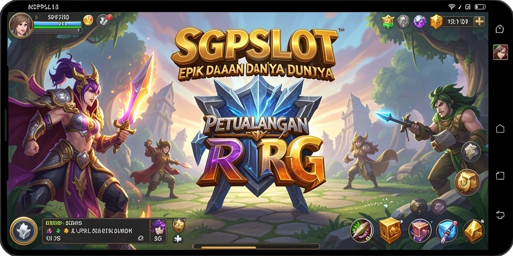 Screenshot SGPSLOT menampilkan pertempuran epik dalam dunia RPG yang menakjubkan.