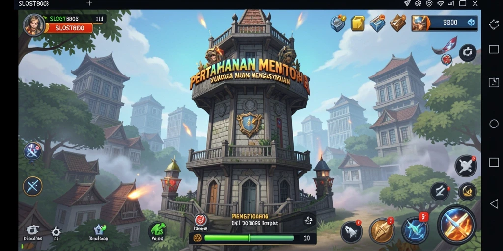 Tampilan luar biasa gameplay SLOST8808 dalam pertarungan Tower Defense.