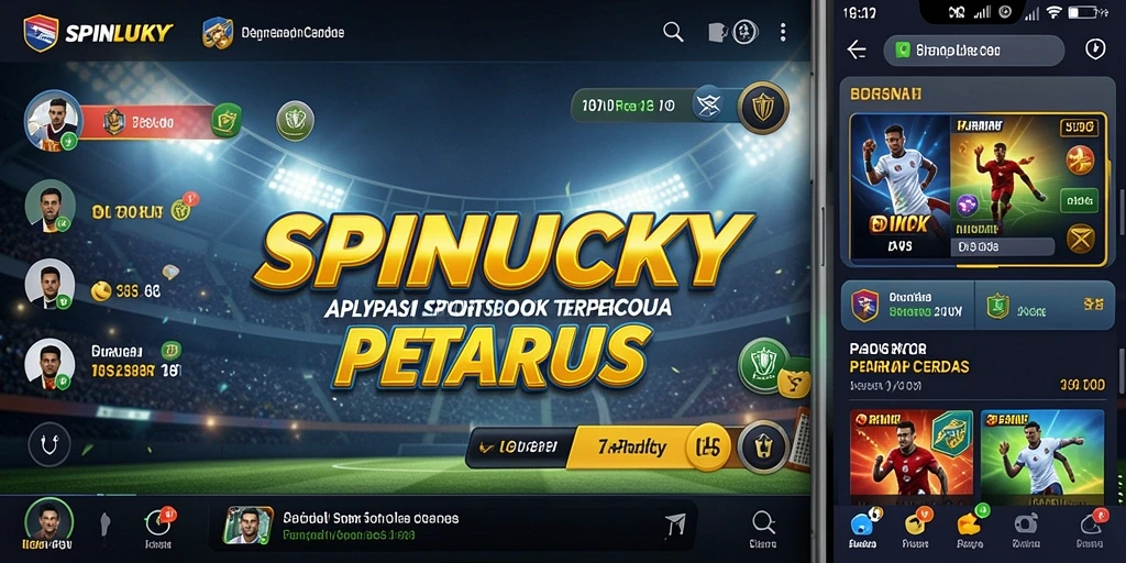 Tampilan gameplay menarik dari SPINLUCKY yang menunjukkan opsi taruhan Sportsbook.