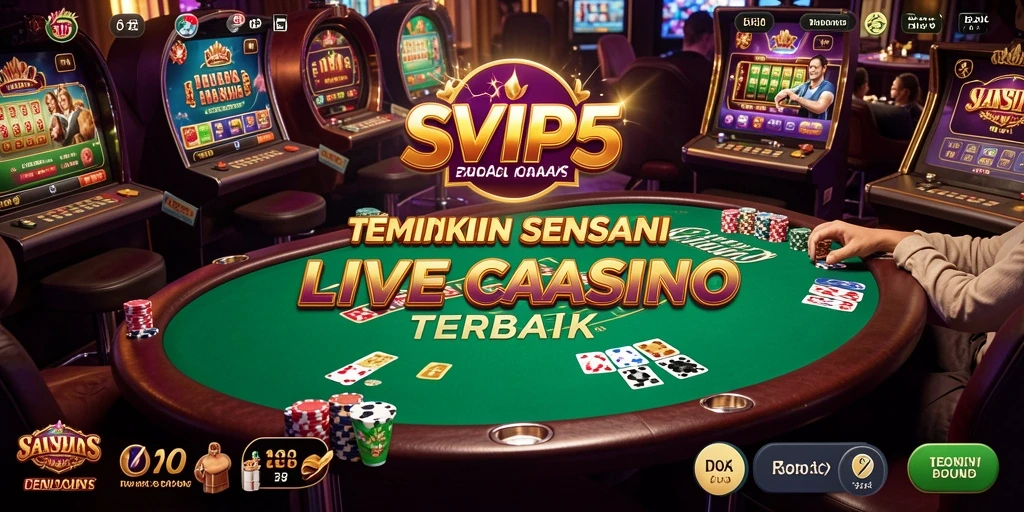Tampilan menarik dari gameplay Live Casino di SVIP5.