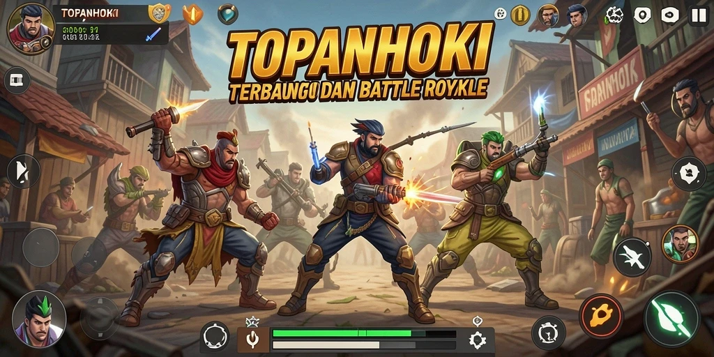 Gameplay seru dalam pertarungan Battle Royale di TOPANHOKI.